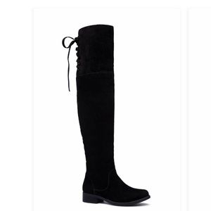Shoedazzle Black Thigh-high boots